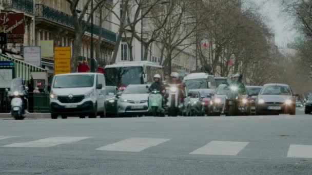 Fotografías París Filmadas Con Una Velocidad Obturación Lenta Para Editar — Vídeos de Stock