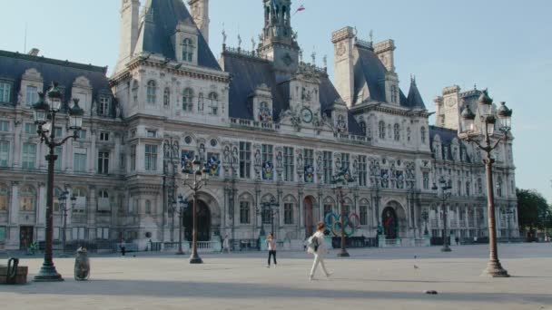 Париж Франція Червня 2023 Року Рано Вранці Готелі Вілл — стокове відео
