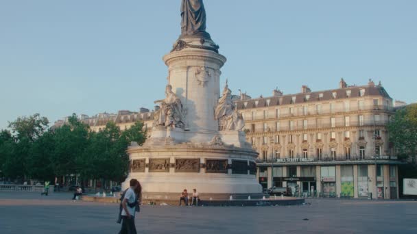 Paris France Juin 2023 Tôt Matin République — Video