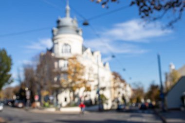 Şehrin bulanık arkaplan görüntüsü