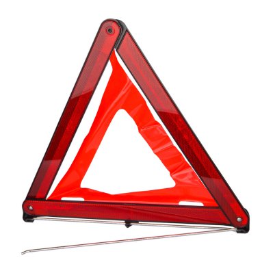Warning triangle isolated on a white background. 