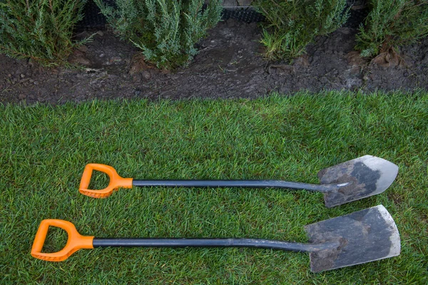 놓는다 정원에 도구를 가꾸는 선택적 — 스톡 사진