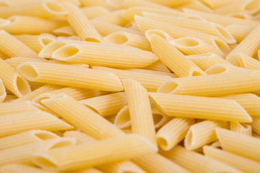 Makarna arkaplanını kapat. İtalyan geçmişi. Seçici odak. 