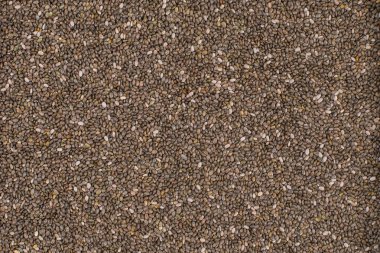 Chia tohumları arka plan. Chia tohumları doku. Üstte görüntü.