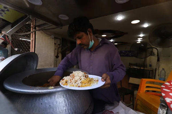 Burns Road March 2021 Young Man Selling Biryani Famous Old — 스톡 사진