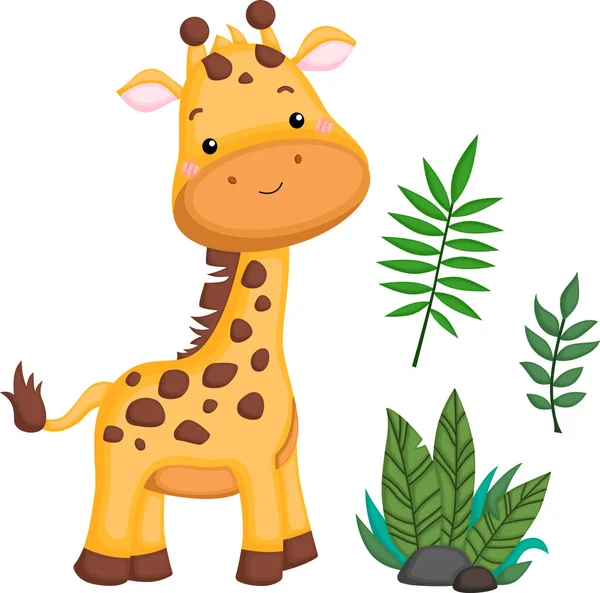 Vektor Roztomilé Žirafy — Stockový vektor