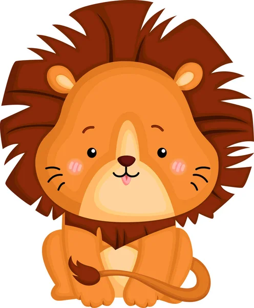 Vecteur Lion Mignon — Image vectorielle