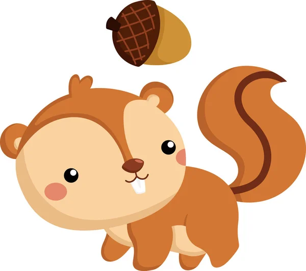 Vector Cute Squirrel — Image vectorielle