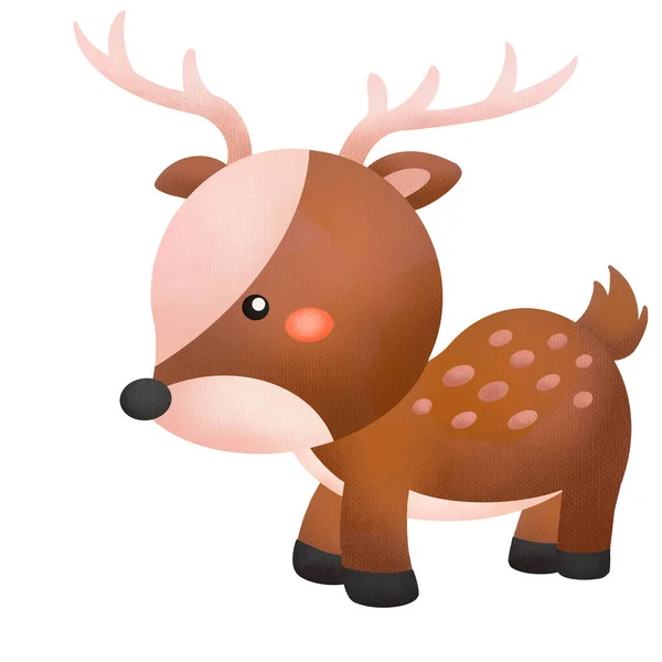 Watercolor Cute Deer — Stock Photo, Image
