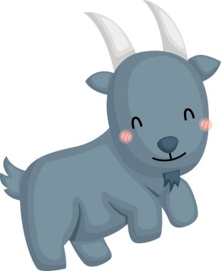 Şirin bir keçinin vektörü 