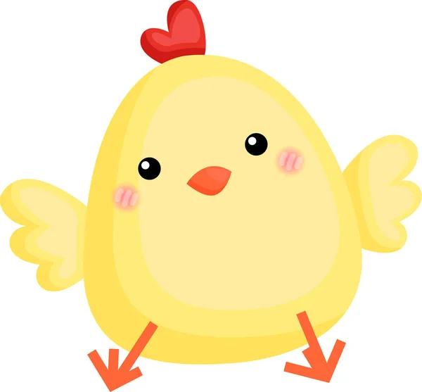 可爱小鸡的传病媒介 — 图库矢量图片