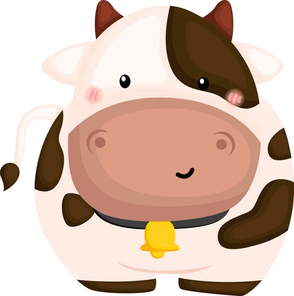Vetor Uma Vaca Bonita —  Vetores de Stock