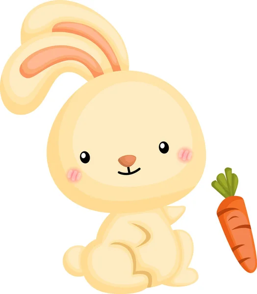 Vector Rabbit Carrot — Stock Vector