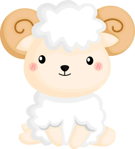 可愛い羊のベクトル — ストックベクタ
