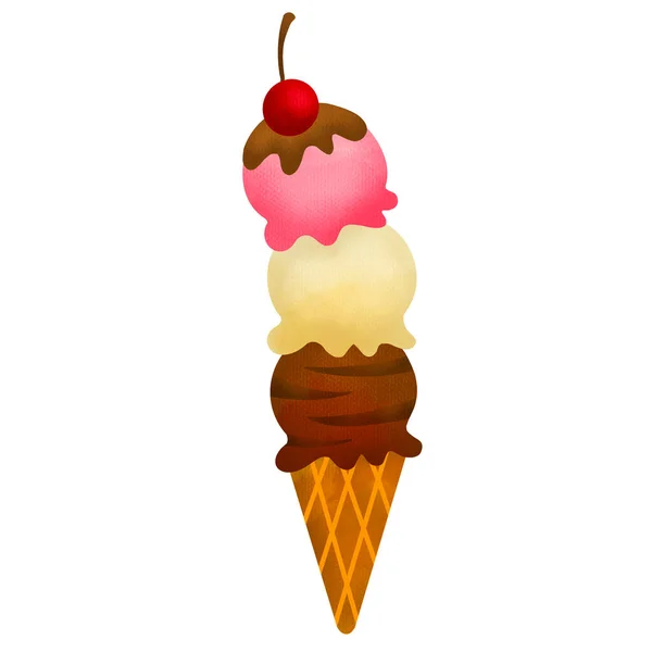 Illustration Ice Cream — Stock Photo, Image