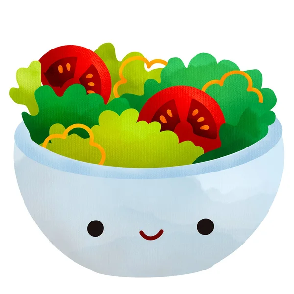 Uma Ilustração Uma Salada — Fotografia de Stock