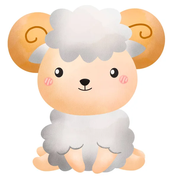 Акварельна Ілюстрація Вівці — стокове фото