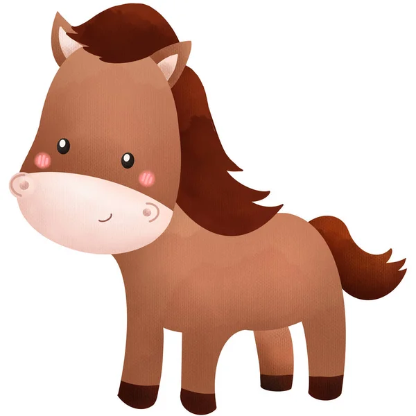 Watercolor Illustration Horse — Stock Photo, Image