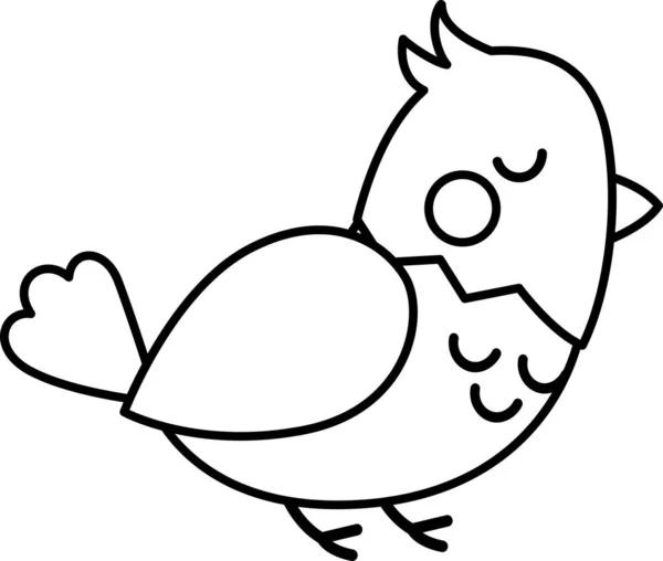 Vecteur Oiseau Noir Blanc — Image vectorielle