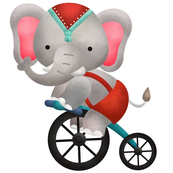 an illustration of an elephant in circus