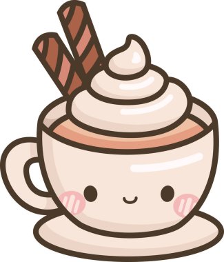 Kremalı buzlu kahvenin vektörü