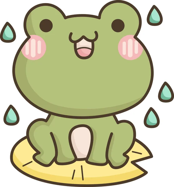Vector Cute Frog — ストックベクタ