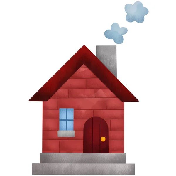 Illustration Brick House — Stock Photo, Image
