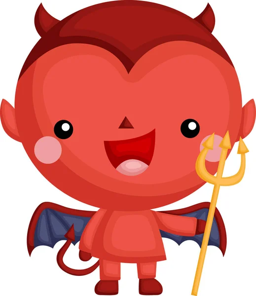 Vector Cute Devil — Stock Vector