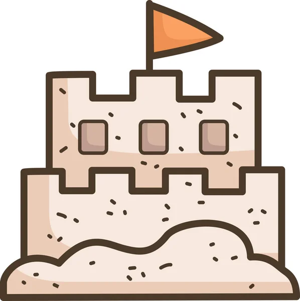 砂の城のベクトル — ストックベクタ