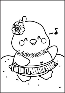 Dans eden ördeğin renkli sayfası 