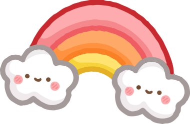 bir el çizimi gökkuşağı vektörü