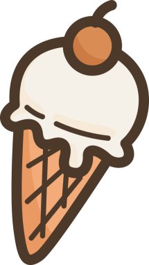 bir dondurma vektörü