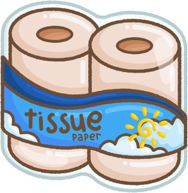 Kağıt rulo kağıt paketinin çizimi