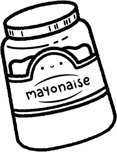 stock vector jar of mayonnaise with cute label