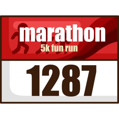 5 km maratonunun işareti.