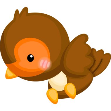 Şirin bir kuşun vektörü