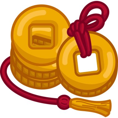 Altın sikkelerin vektörü