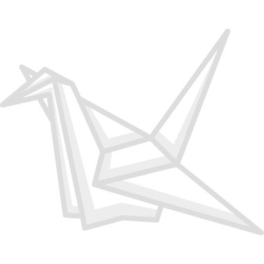 bir vektör veya kağıt vinç