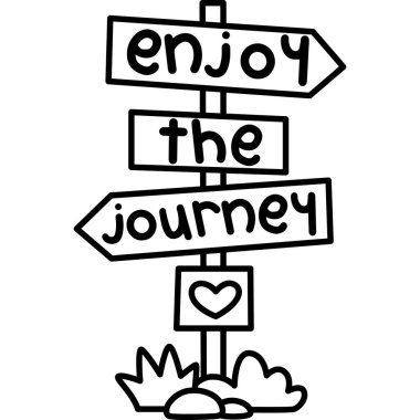 Siyah ve beyaz renkli bir kamp işaretinin vektörü