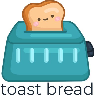 Tost makinesinden çıkan sevimli bir tost makinesi.