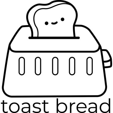 Siyah beyaz tost makinesinden çıkan tatlı bir tost.