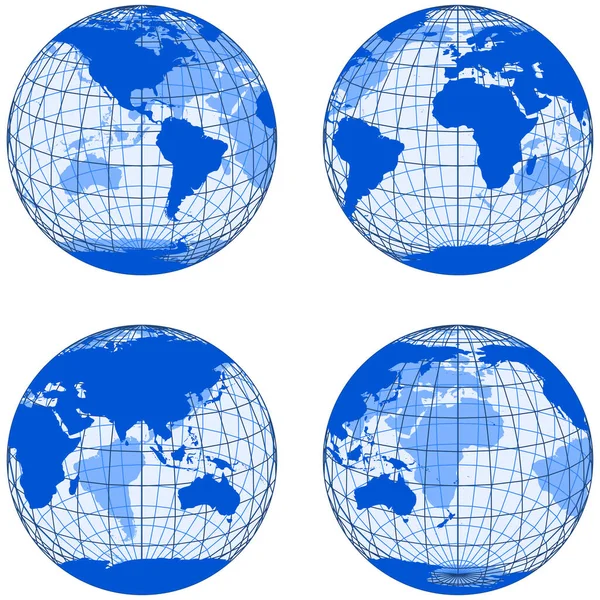 Vector Design Planet Earth Design Terrestrial Sphere — Stock Vector