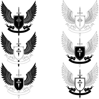 Zerdüştlük dini vektör tasarımı, Faravahar Sembolü Ahura Mazda ve Dünya gezegeni