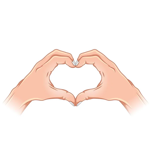 Design Vetorial Mãos Formando Coração Como Símbolo Amor Ilustrações De Bancos De Imagens Sem Royalties