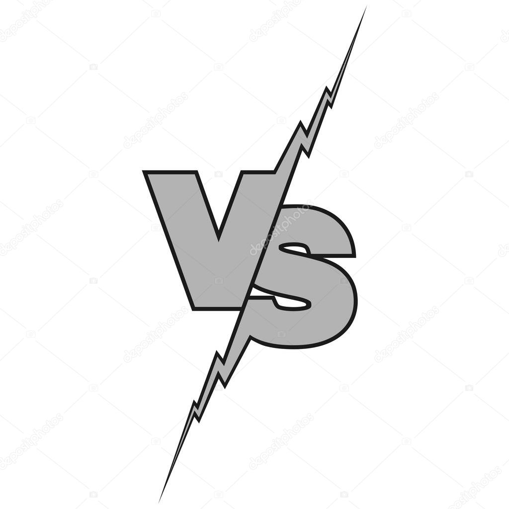 VS Typography with Thunder and Lightning, Fight, Competition, Battle, Match, Game, Sport Fighting Home Screen