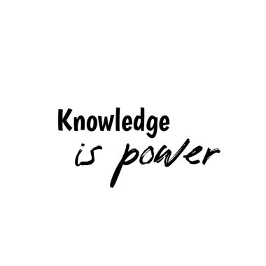 Motivasyonel Tasarım, Eğitim Vektörü İllüzyon Sanatı 'nda küçük insanlar. Bilgi güçtür. El yazısıyla motivasyon yazması.