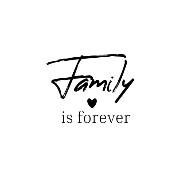家庭是生活的起点 爱情是永恒的 家庭T恤的设计 Svg 家庭引用T恤的设计 家庭是永恒的 — 图库矢量图片