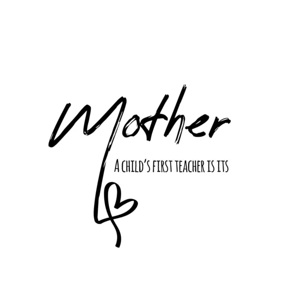 Modische Kalligraphie Hervorragende Geschenkkarte Zum Muttertag Vektorillustration Auf Weißem Hintergrund — Stockvektor