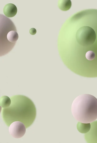 Fondo Con Bolas Realistas Burbujas Brillantes Transparentes Diseño Minimalista Abstracto — Foto de Stock