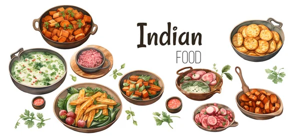 Ινδική Κουζίνα Μπαχαρικά Στην Ινδία Χάρτη Διάνυσμα Σχεδιασμός Του Κάρυ — Διανυσματικό Αρχείο